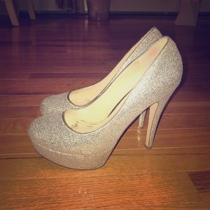 Aldo Shiny Silver High Heels